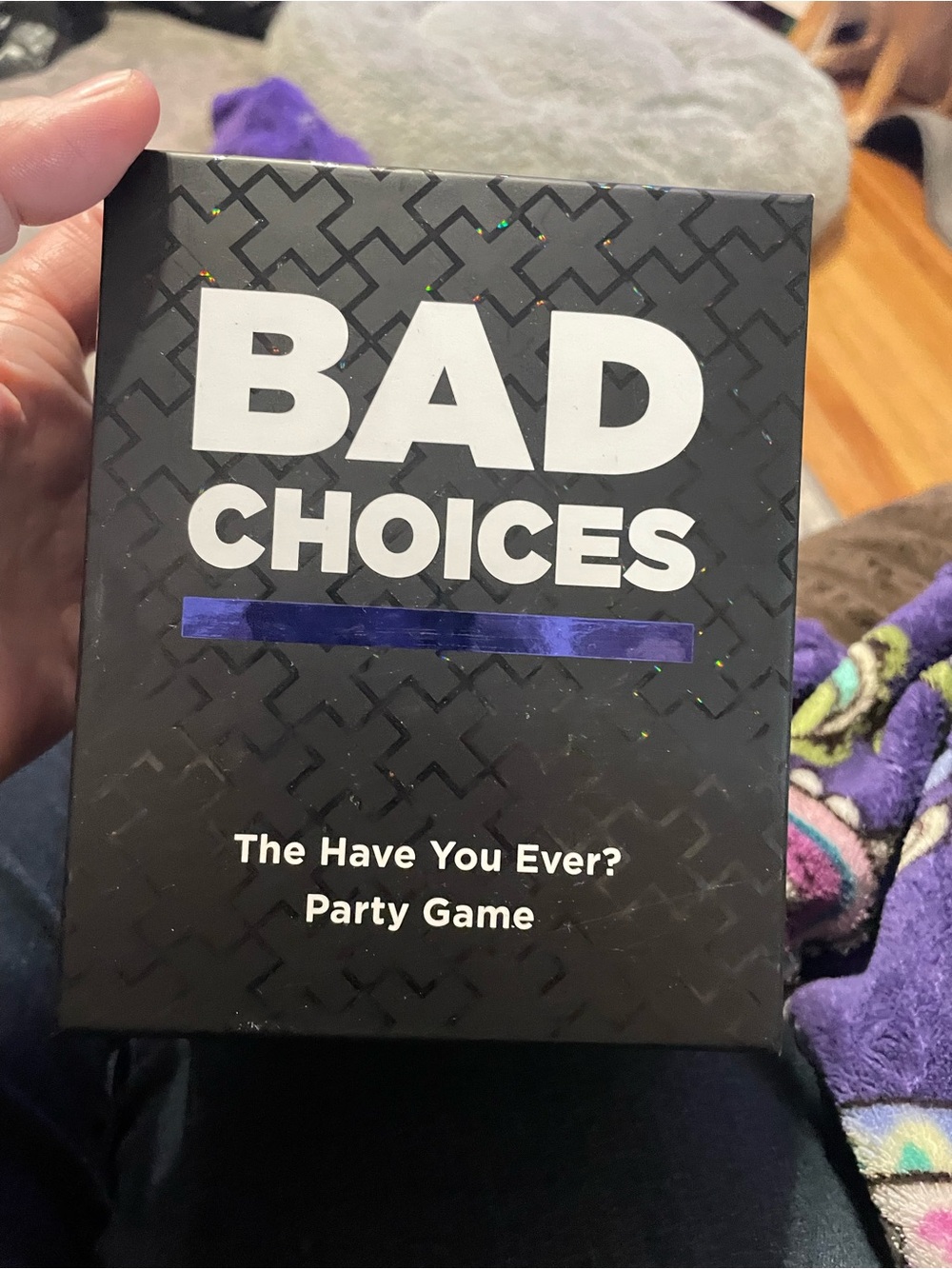 Choices Bad Choices Party Game - Black with Purple Accent